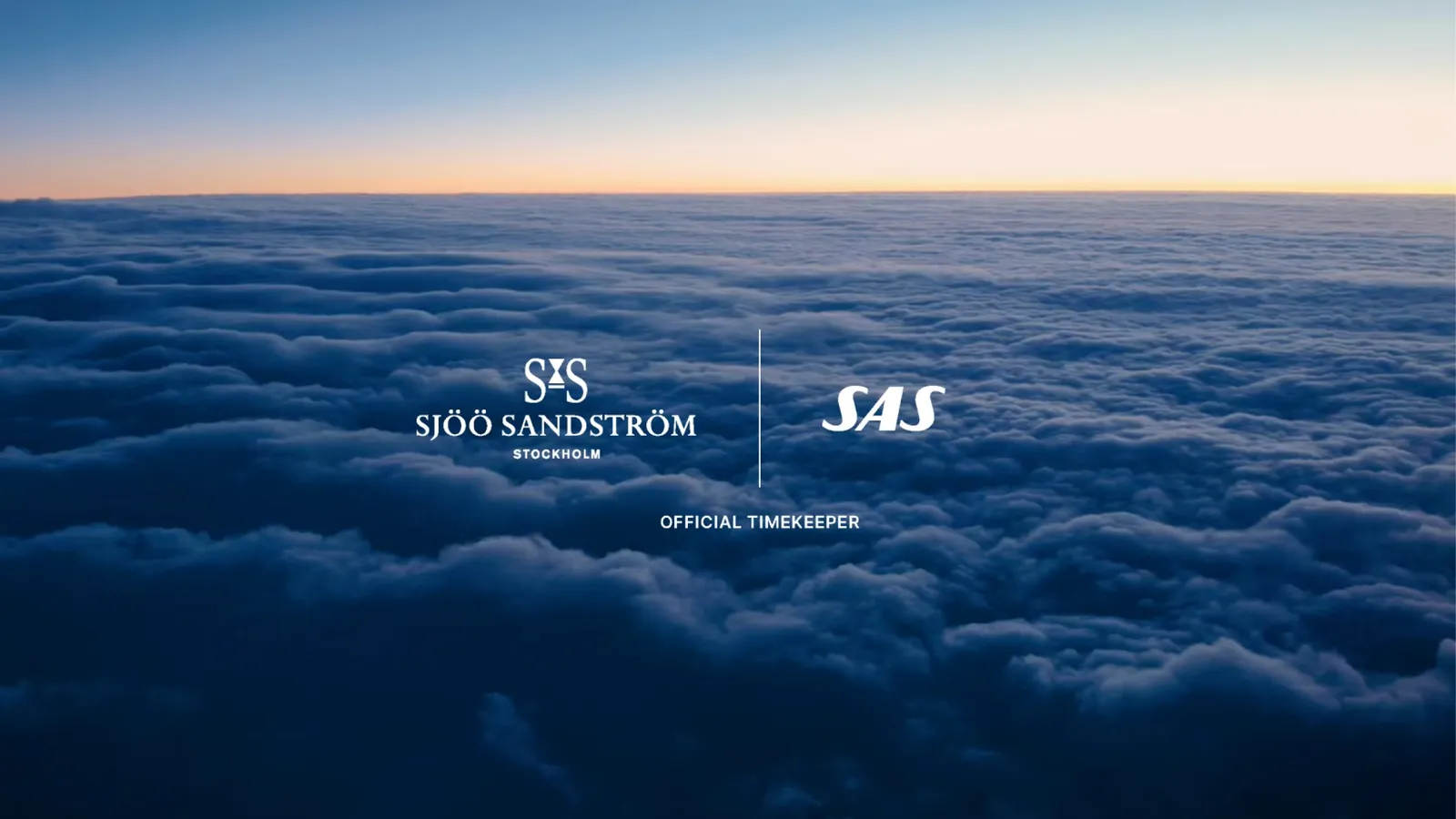 Sjöö Sandström och SAS som official timekeeper, över molnen